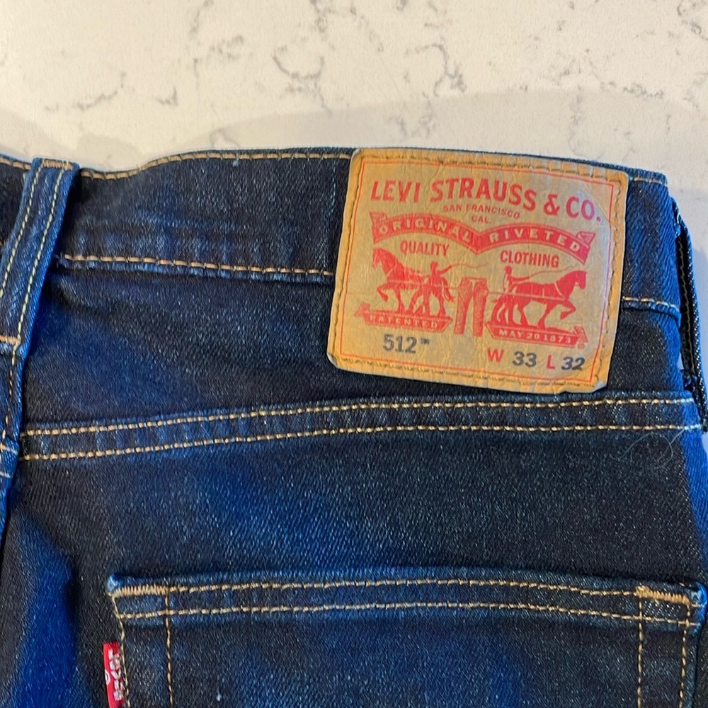 Levi 512 dark jeans 33x32